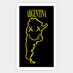 Vibrant Argentina x Eyes Happy Face: Unleash Your 90s Grunge Spirit! Magnet